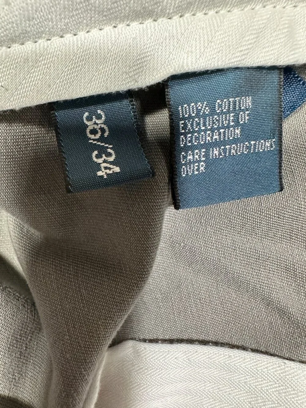Polo Ralph Lauren Pants Mens 36 X 33 Classic Fit Chino Gray Cotton Pockets Logo